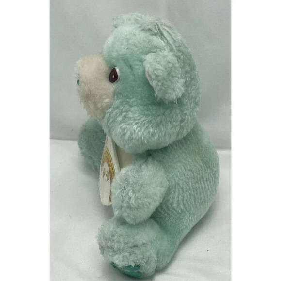Vintage Care Bears Wish Bear Coin Bank 1984 American Greetings Corp Good Plush - Picture 4 of 16